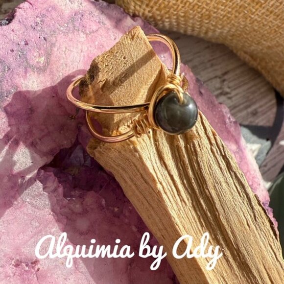 Gold and pyrite ring - Picture 1 of 1